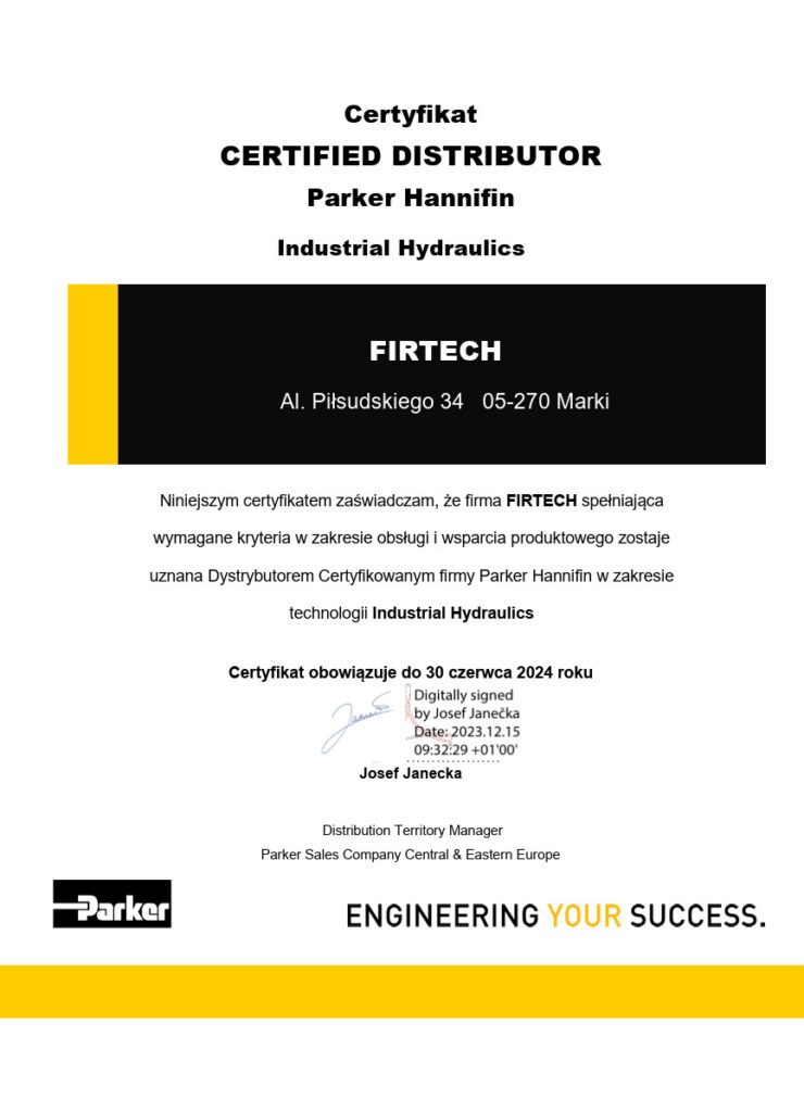 certyfikat_ firtech_parker